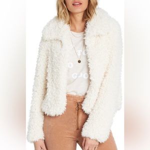 Billabong Fur Keeps Faux Fur Crop Jacket